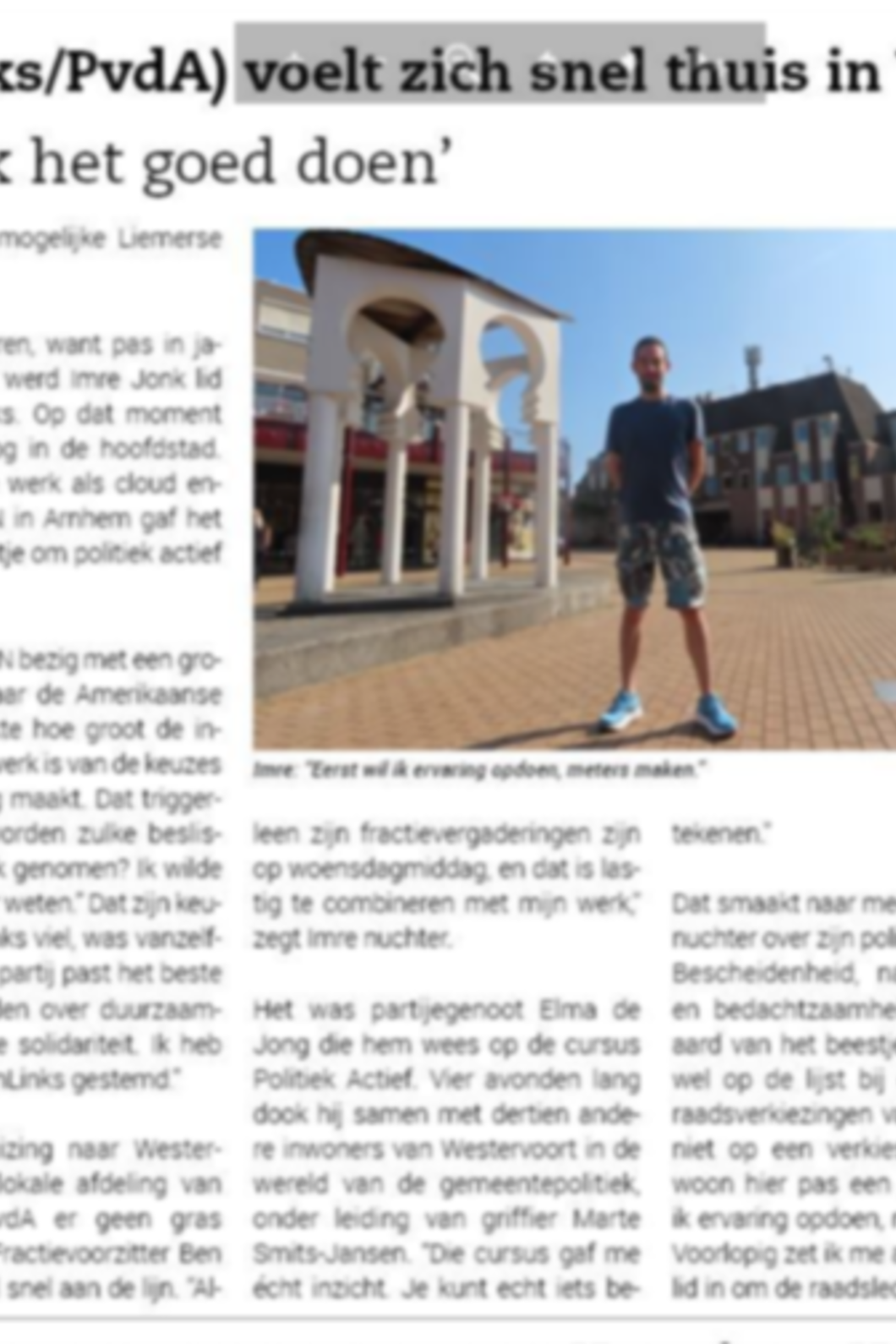 Artikel Westervoort Post 25 juni 2025 Imre Jonk